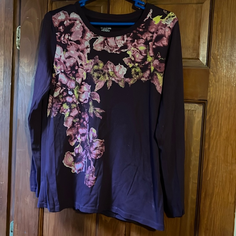 Purple top size medium, with flower design